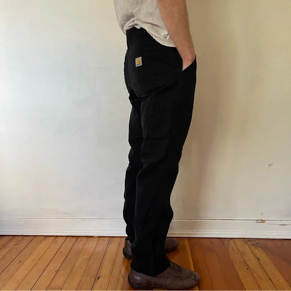 Carhartt Black Utility Pants with Logo Patch - Picture 7 of 10